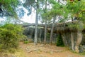 The Ciudad Encantada geological site near Cuenca, Spain Royalty Free Stock Photo