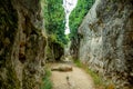 The Ciudad Encantada geological site near Cuenca, Spain Royalty Free Stock Photo