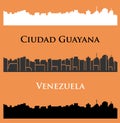 Ciudad Guayana, Venezuela city silhouette