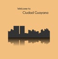 Ciudad Guayana, Venezuela city silhouette