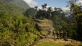 Helicopter on the Ciudad Perdida aka the Lost City in Colombia.