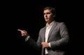 Ciudadanos political party leader Albert rivera gesturing during speech