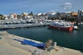 Ciutadella fishing port with historical centre in Menorca