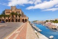 Ciutadella Menorca city Town Hall and Port Royalty Free Stock Photo