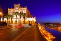 Ciutadella Menorca city town Hall and Port sunset Royalty Free Stock Photo