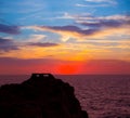 Ciutadella Menorca at Punta Nati orange sunset