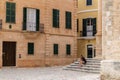 Corner of Ciutadella de Menorca with stone facades