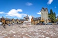 Civic Center Centro Civico and main square in downtown Bariloche - Bariloche, Patagonia, Argentina Royalty Free Stock Photo