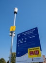 Civic centre car park and pay here sign Ellesmere Port Cheshire July 2020 Royalty Free Stock Photo