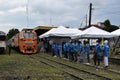 Civic groups help maintain order and security during the arrival of President Rodrigo R. Duterte to inaugurate the opening of the Royalty Free Stock Photo