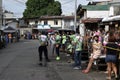 Civic groups help maintain order and security during the arrival of President Rodrigo R. Duterte to inaugurate the opening of the Royalty Free Stock Photo