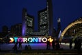 Civic square and skating rink in front of Toronto City Hall Royalty Free Stock Photo