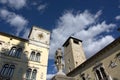 The Civic Tower and the Town Hall Clock in Belluno Royalty Free Stock Photo