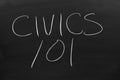 Civics 101 On A Blackboard