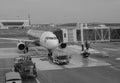 Civil airplane at NAIA Airport in Manila, Philippines Royalty Free Stock Photo