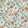 Civil aviation concept seamless pattern Royalty Free Stock Photo