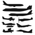 Civil aviation travel passanger air plane vector Royalty Free Stock Photo