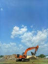 Civil construction excavation equipment , stone breaking equipment Royalty Free Stock Photo