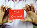 Civil Contempt sign on the page Royalty Free Stock Photo