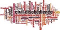 Civil disobedience word cloud Royalty Free Stock Photo