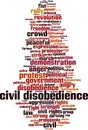 Civil disobedience word cloud Royalty Free Stock Photo