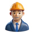 Civil Engineer 3D Icon Perfectly Royalty Free Stock Photo