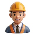 Civil Engineer 3D Icon Perfectly Royalty Free Stock Photo