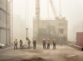 civil engineer standing at the construction site.