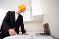 Civil engineer working with documents Royalty Free Stock Photo