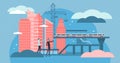 Civil engineering vector illustration. Tiny construction job person concept