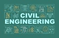 Civil engineering word concepts banner