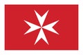 Civil flag of Malta in official rate and colors