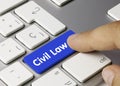 Civil Law - Inscription on Blue Keyboard Key Royalty Free Stock Photo