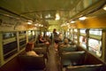 Civil Rights Museum Vistors on the Bus Boycott Exhibit inside the National Civil Rights Museum in Memphis Royalty Free Stock Photo