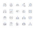 civil rights outline icons collection. civil, rights, activism, equality, justice, discrimination, integration vector