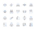 civil rights outline icons collection. civil, rights, activism, equality, justice, discrimination, integration vector
