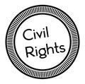 CIVIL RIGHTS stamp on white background Royalty Free Stock Photo