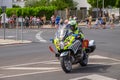 Civil Traffic Guards or Guardia Civil mounted on their motorcycles working for the Safety