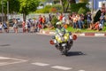 Civil Traffic Guards or Guardia Civil working for the Safety of the Cycling Tour Guardia Civil