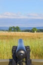 Civil War Cannon Aimed at Battlefield Gettysburg Pennsylvania Royalty Free Stock Photo