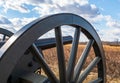 A civil war cannon on the battlefield in the Gettysburg National Military Park Royalty Free Stock Photo