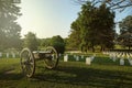 Civil War cannon in Gettysburg National Cemetery Royalty Free Stock Photo