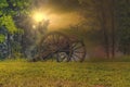 Civil War Cannon at Wilson`s Creek National Battlefield, Republic, Missouri Royalty Free Stock Photo