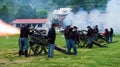 Civil War Cannons Firing at the Battle of Buchanan