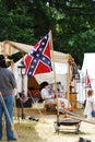 A Civil War Confederate camp.