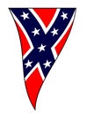 Civil War Confederate Flag As Waving Bunting Triangle