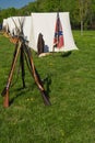 Civil War Encampment Royalty Free Stock Photo