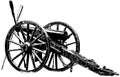 Civil war era cannon illustration Royalty Free Stock Photo