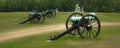 Civil War Era Cannons at the Chickamauga Battlefield National Park Royalty Free Stock Photo