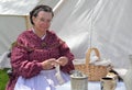 Civil-war era reenactor tatting